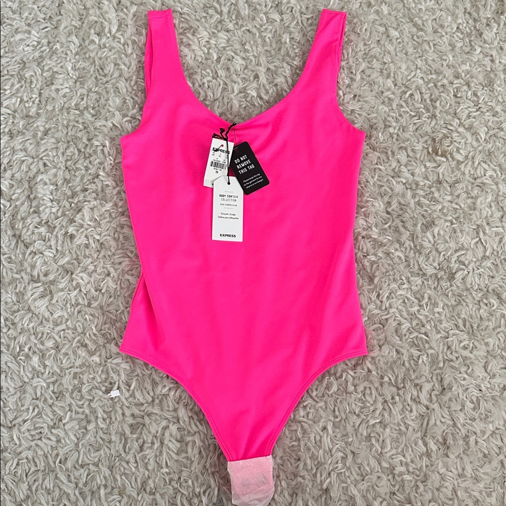 Body Contour High Compression Scoop Neck Bodysuit Sz XS